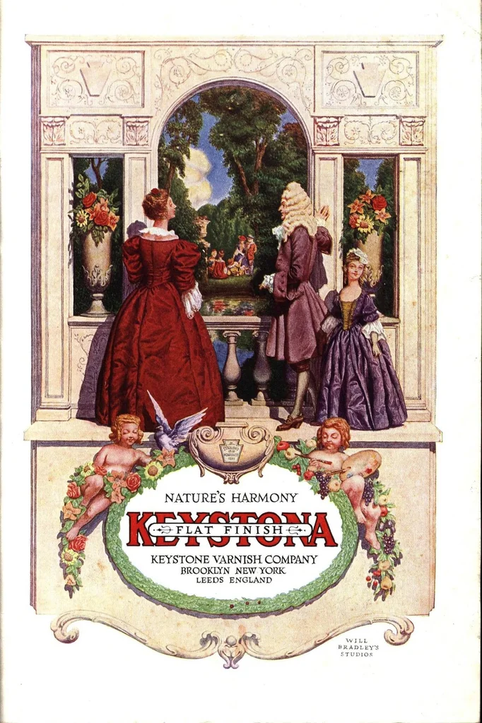 An illustration from Keystona flat finish: "nature's harmony.", 1913, leaf 0