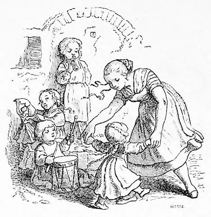 An illustration from Illustriertes Kinderspielbuch, 1890, leaf 36