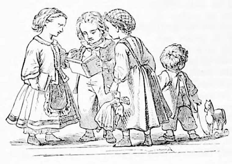 An illustration from Illustriertes Kinderspielbuch, 1890, leaf 72