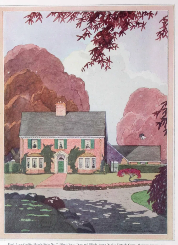 An illustration from King color rules the home / [by C.D. Holley, and Associations, Acme Quality Color Division, in cooperation with Nancy McClelland ... and Parker Morse Hooper]., 1928, leaf 11