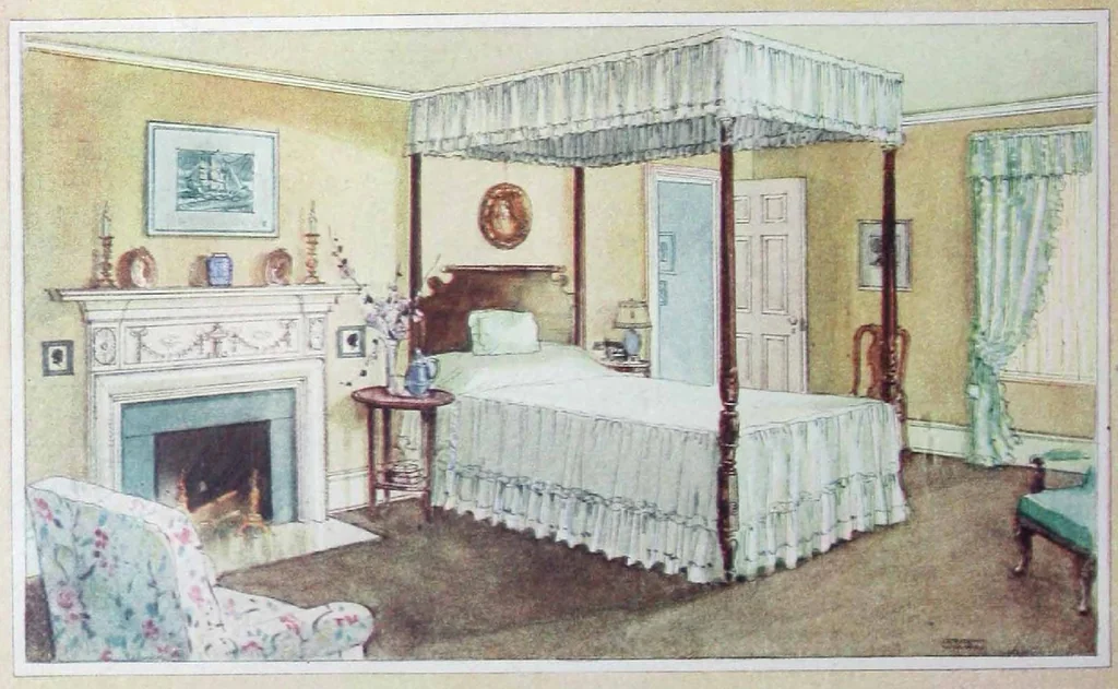 An illustration from King color rules the home / [by C.D. Holley, and Associations, Acme Quality Color Division, in cooperation with Nancy McClelland ... and Parker Morse Hooper]., 1928, leaf 13