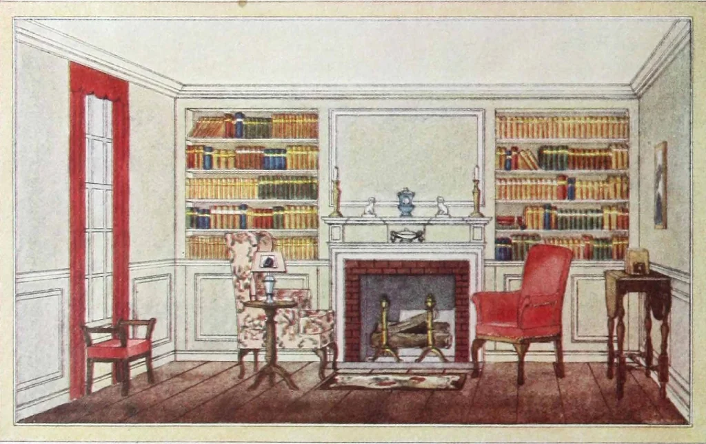 An illustration from King color rules the home / [by C.D. Holley, and Associations, Acme Quality Color Division, in cooperation with Nancy McClelland ... and Parker Morse Hooper]., 1928, leaf 21