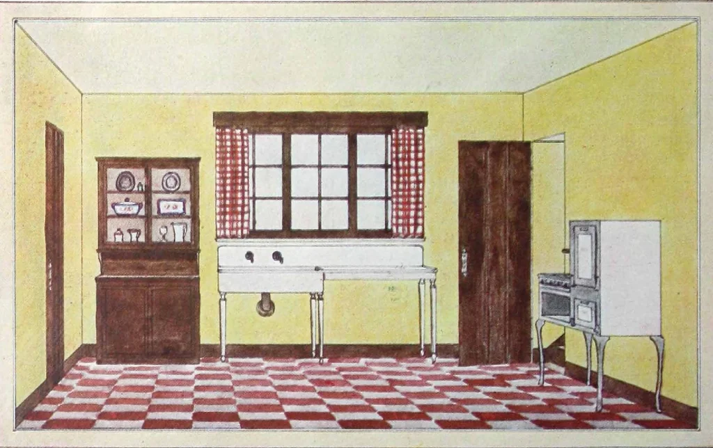 An illustration from King color rules the home / [by C.D. Holley, and Associations, Acme Quality Color Division, in cooperation with Nancy McClelland ... and Parker Morse Hooper]., 1928, leaf 33