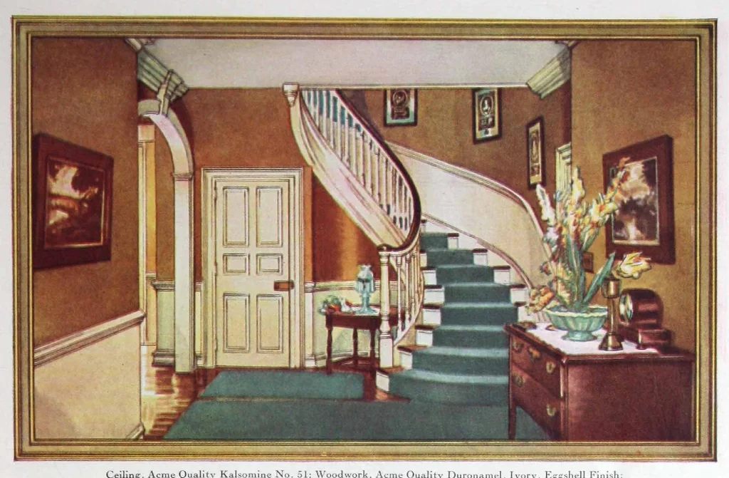 An illustration from King color rules the home / [by C.D. Holley, and Associations, Acme Quality Color Division, in cooperation with Nancy McClelland ... and Parker Morse Hooper]., 1928, leaf 46