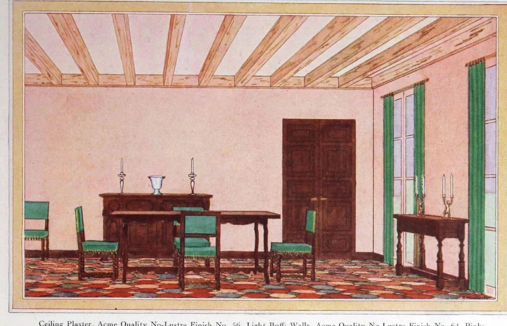 An illustration from King color rules the home / [by C.D. Holley, and Associations, Acme Quality Color Division, in cooperation with Nancy McClelland ... and Parker Morse Hooper]., 1928, leaf 54