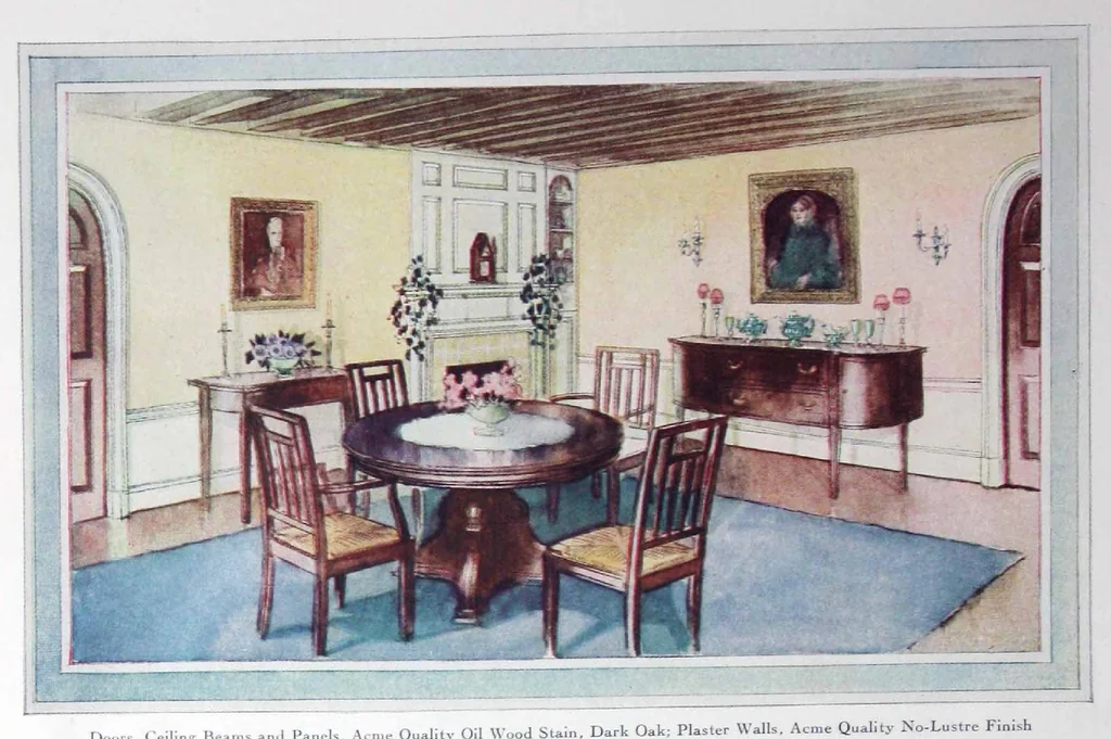 An illustration from King color rules the home / [by C.D. Holley, and Associations, Acme Quality Color Division, in cooperation with Nancy McClelland ... and Parker Morse Hooper]., 1928, leaf 13