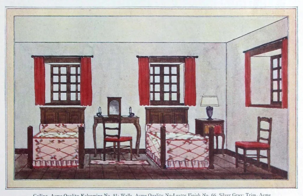 An illustration from King color rules the home / [by C.D. Holley, and Associations, Acme Quality Color Division, in cooperation with Nancy McClelland ... and Parker Morse Hooper]., 1928, leaf 34