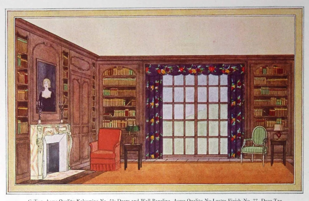 An illustration from King color rules the home / [by C.D. Holley, and Associations, Acme Quality Color Division, in cooperation with Nancy McClelland ... and Parker Morse Hooper]., 1928, leaf 37