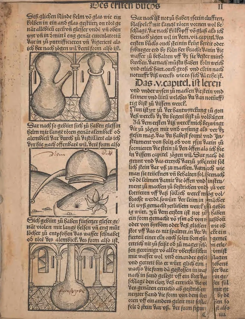 An illustration from Kleines Distillierbuch, 1500, leaf 11