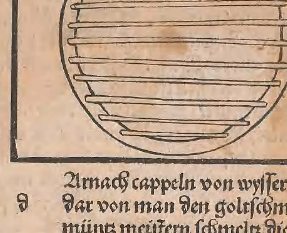 An illustration from Kleines Distillierbuch, 1500, leaf 9