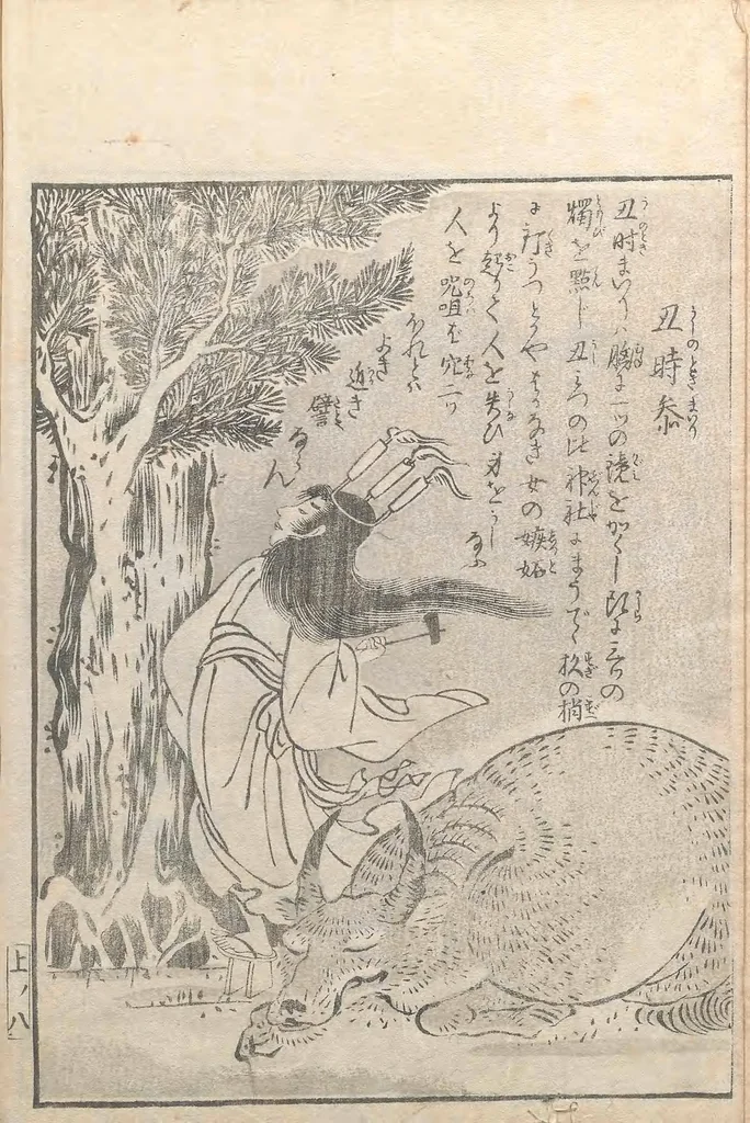 An illustration from Konjaku zoku hyakki, 1805, leaf 24