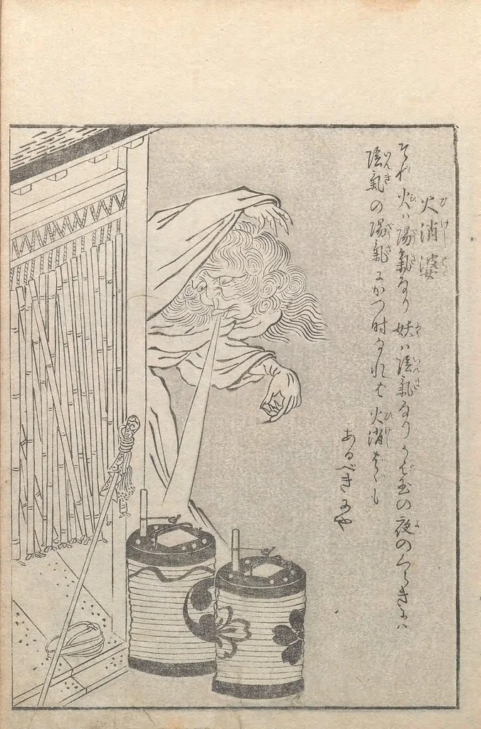 An illustration from Konjaku zoku hyakki, 1805, leaf 9