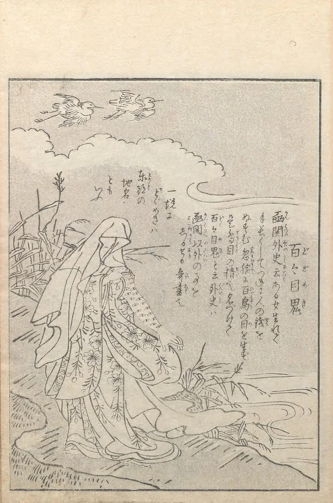 An illustration from Konjaku zoku hyakki, 1805, leaf 13