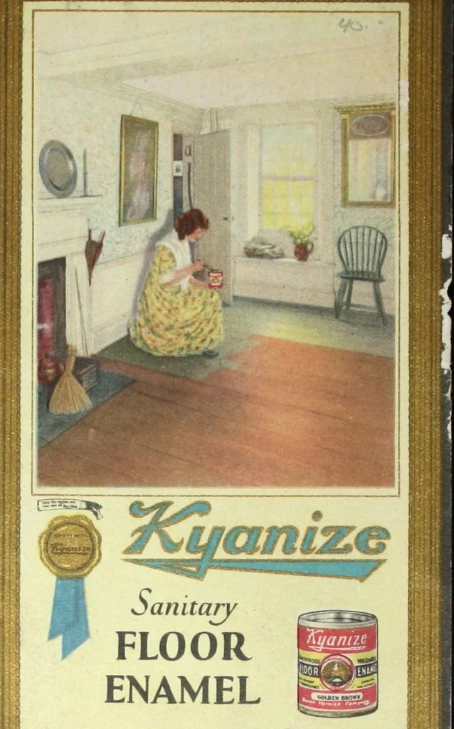 An illustration from Kyanize sanitary floor enamel, 1920, leaf 0