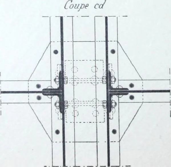 An illustration from La poutrelle metallique dans ses principles applications, 1910, leaf 107