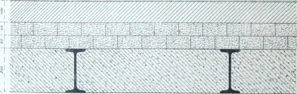 An illustration from La poutrelle metallique dans ses principles applications, 1910, leaf 163