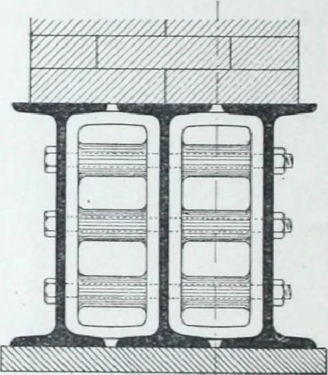 An illustration from La poutrelle metallique dans ses principles applications, 1910, leaf 47