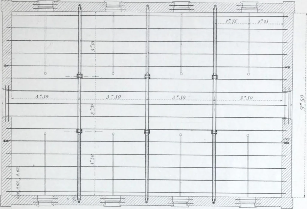 An illustration from La poutrelle metallique dans ses principles applications, 1910, leaf 80
