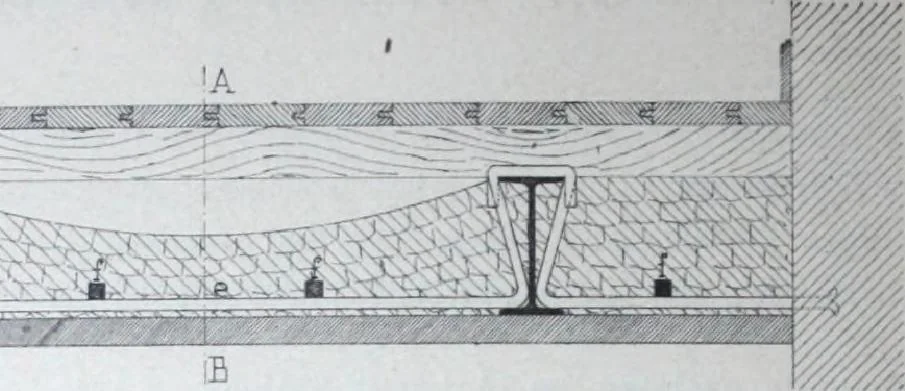An illustration from La poutrelle metallique dans ses principles applications, 1910, leaf 93