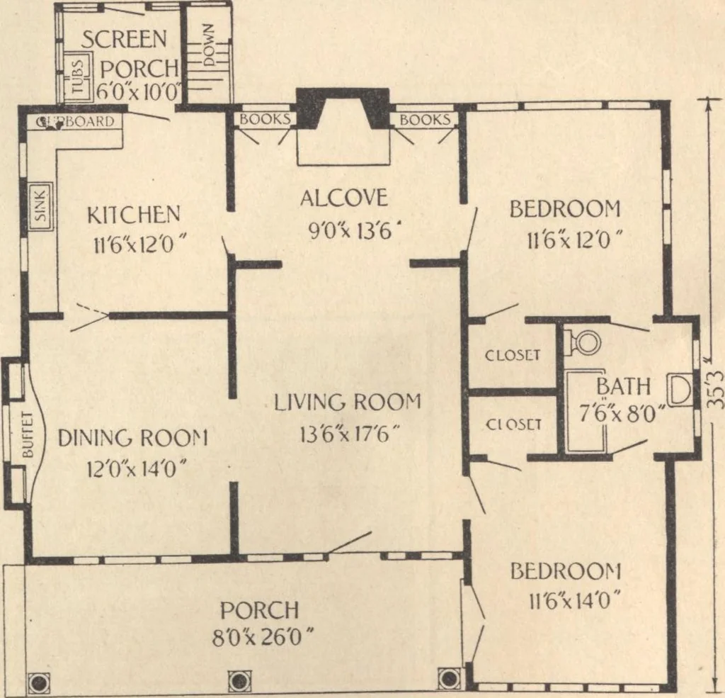 An illustration from Journal bungalows, 1916, leaf 13