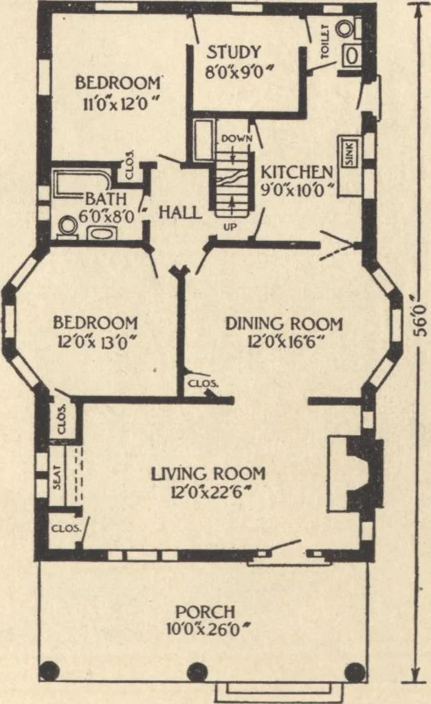 An illustration from Journal bungalows, 1916, leaf 15