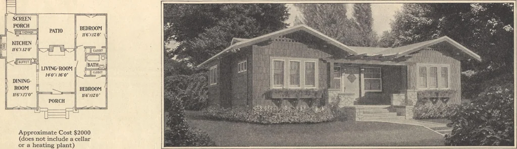 An illustration from Journal bungalows, 1916, leaf 25