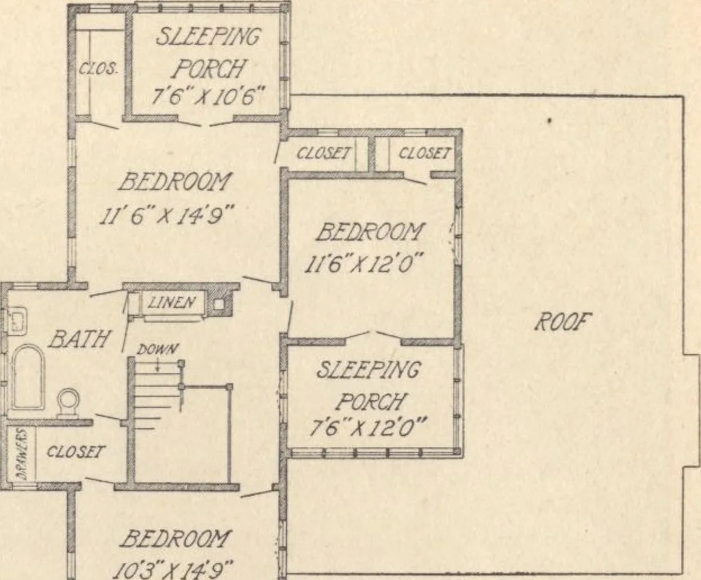 An illustration from Journal bungalows, 1916, leaf 29