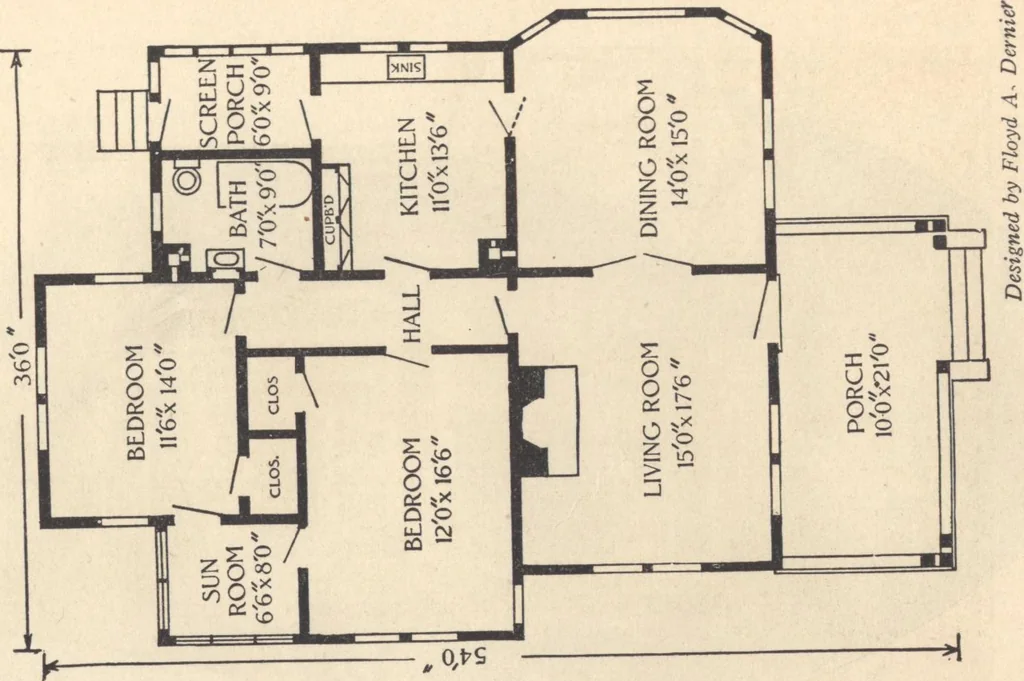 An illustration from Journal bungalows, 1916, leaf 31