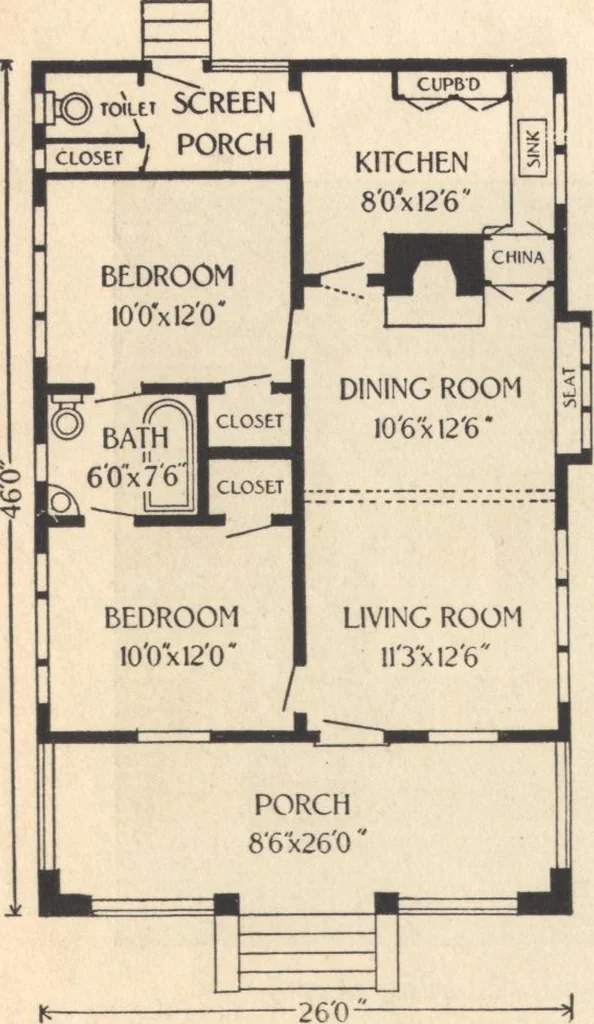 An illustration from Journal bungalows, 1916, leaf 33