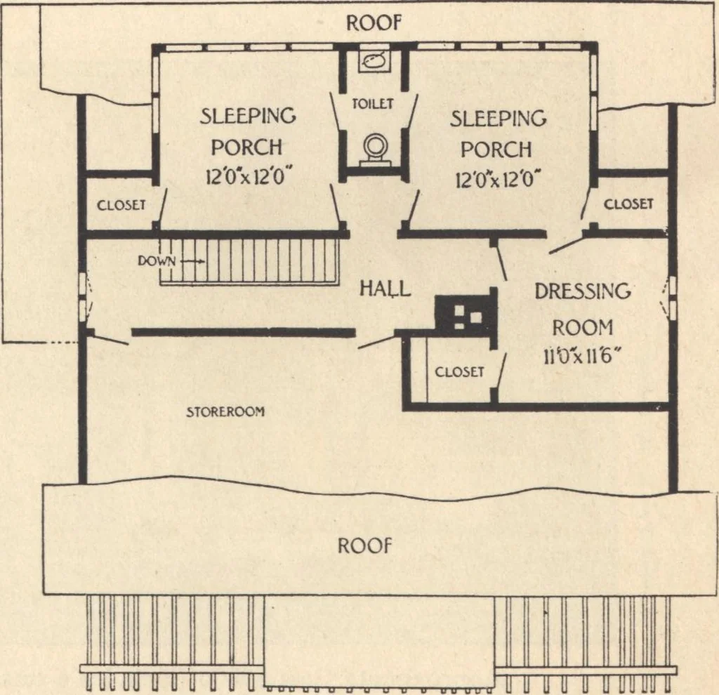 An illustration from Journal bungalows, 1916, leaf 33