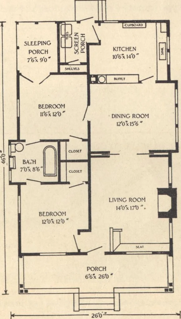 An illustration from Journal bungalows, 1916, leaf 35