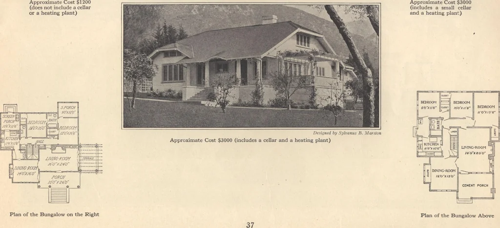 An illustration from Journal bungalows, 1916, leaf 38