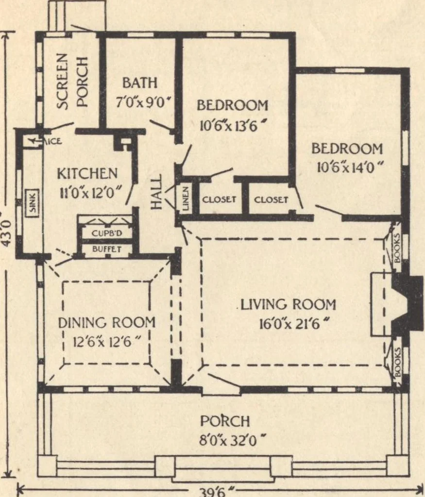 An illustration from Journal bungalows, 1916, leaf 41