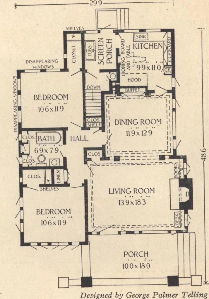 An illustration from Journal bungalows, 1916, leaf 41