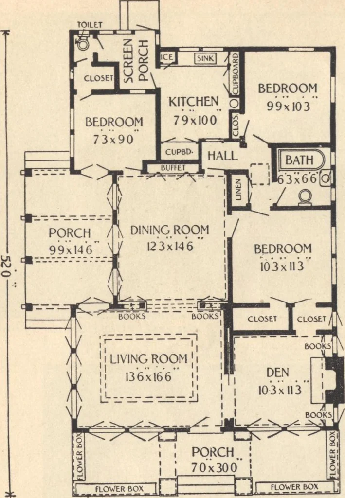 An illustration from Journal bungalows, 1916, leaf 43