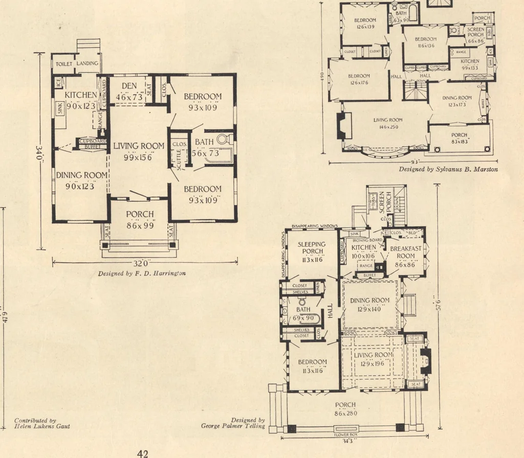 An illustration from Journal bungalows, 1916, leaf 43