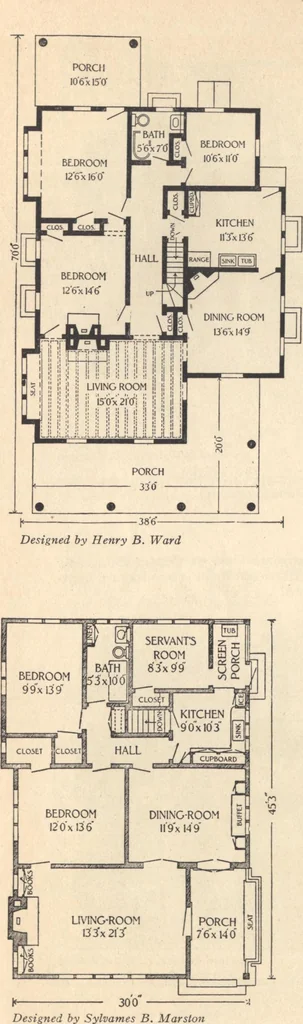 An illustration from Journal bungalows, 1916, leaf 45