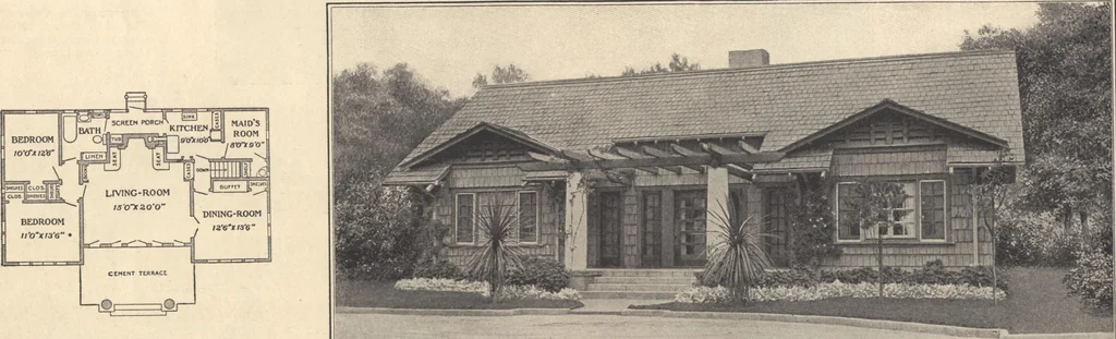 An illustration from Journal bungalows, 1916, leaf 47