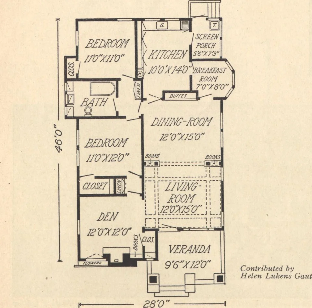 An illustration from Journal bungalows, 1916, leaf 53