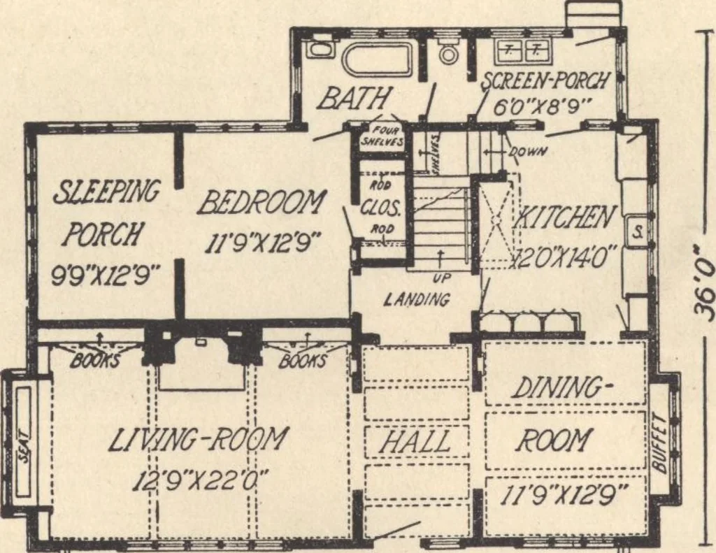 An illustration from Journal bungalows, 1916, leaf 53