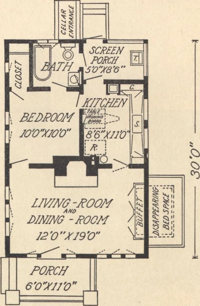 An illustration from Journal bungalows, 1916, leaf 53