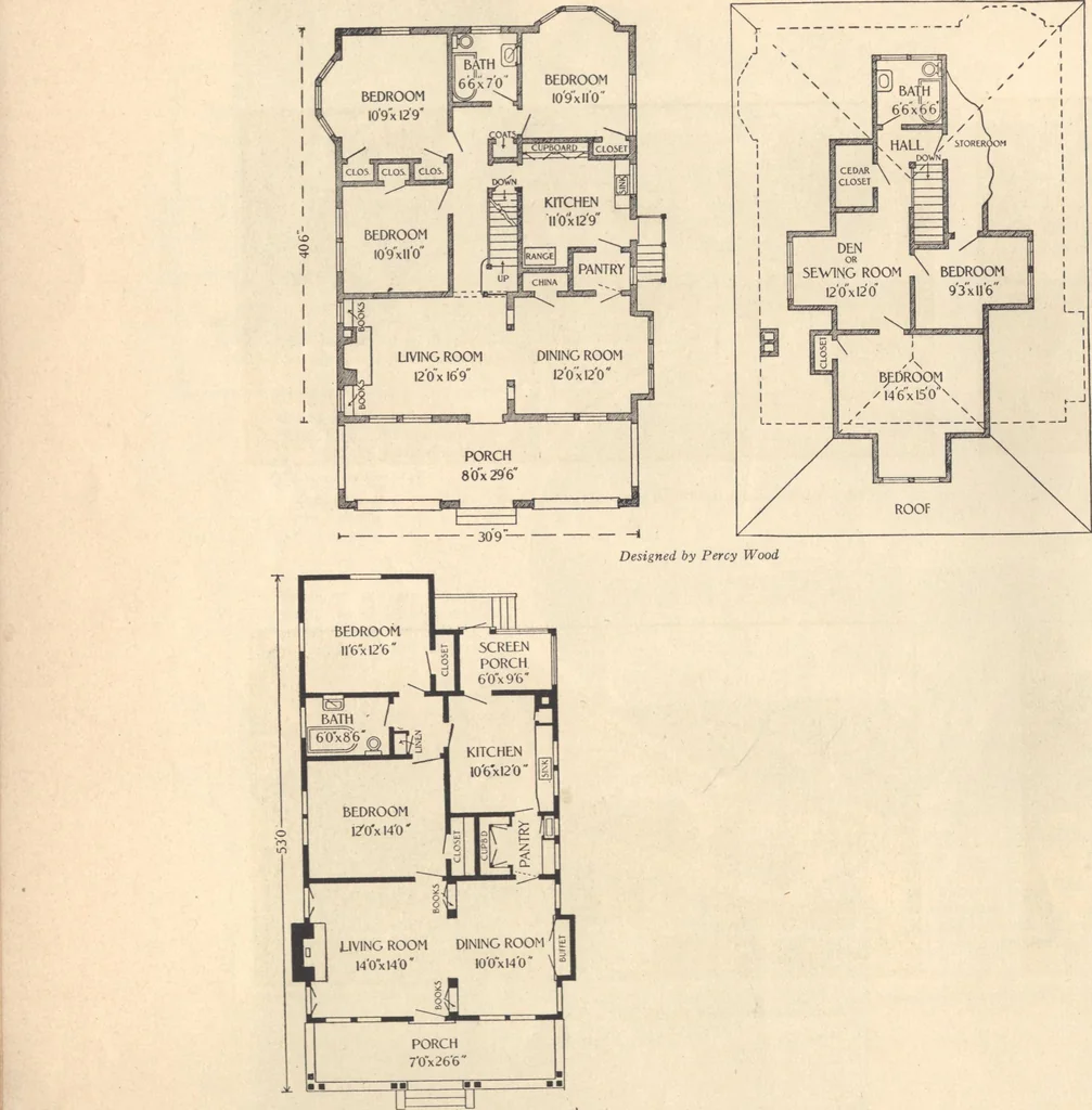 An illustration from Journal bungalows, 1916, leaf 55