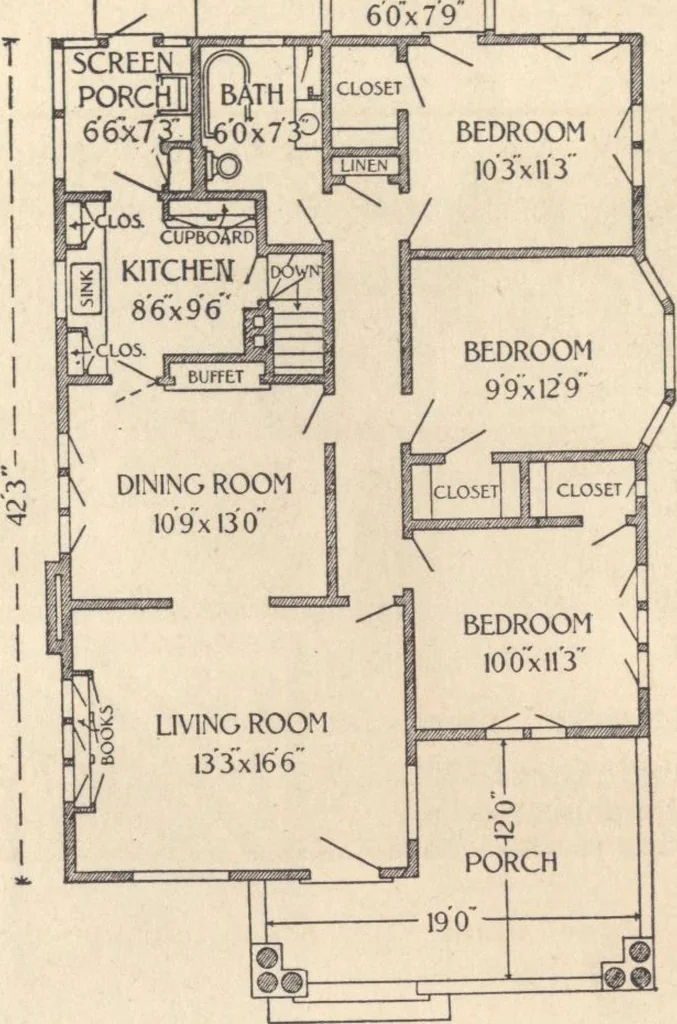 An illustration from Journal bungalows, 1916, leaf 55