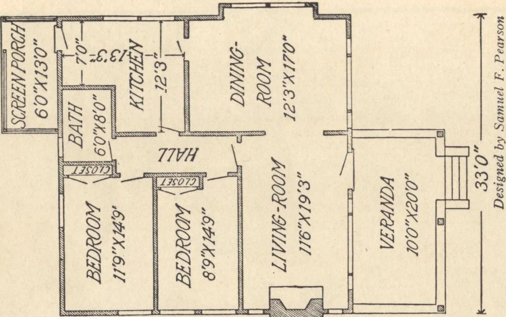 An illustration from Journal bungalows, 1916, leaf 57