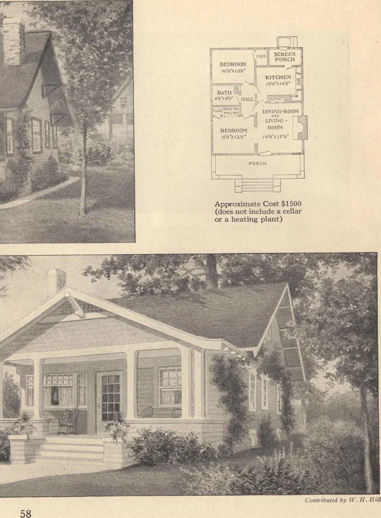 An illustration from Journal bungalows, 1916, leaf 59
