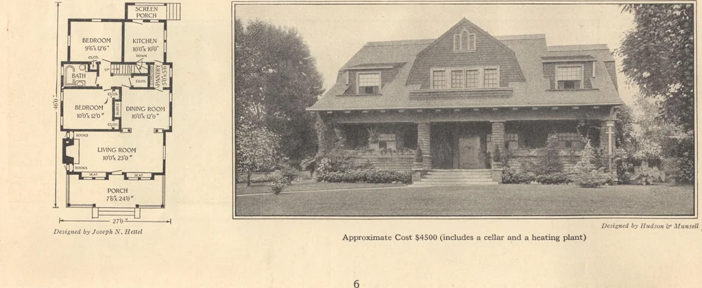 An illustration from Journal bungalows, 1916, leaf 7