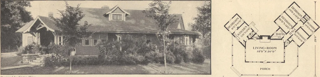 An illustration from Journal bungalows, 1916, leaf 8