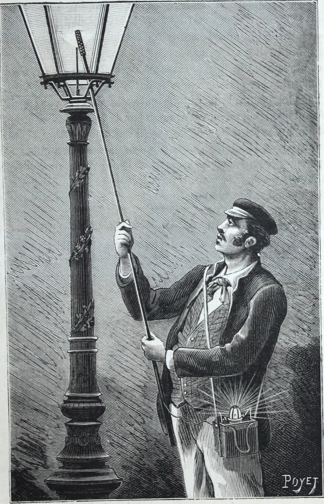 An illustration from Lampes electriques universelles Trouve de surete portatives, automatiques, reglables et inversables de M. G. Trouve., 1884, leaf 14
