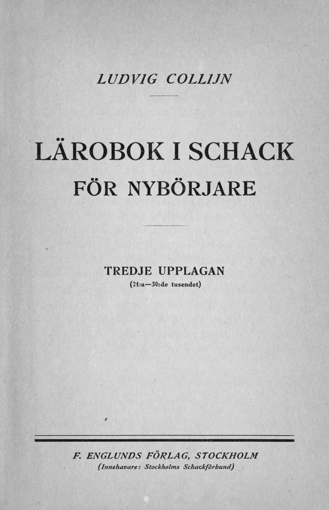 An illustration from Lärobok i schack för nybörjare, 1920, leaf 0
