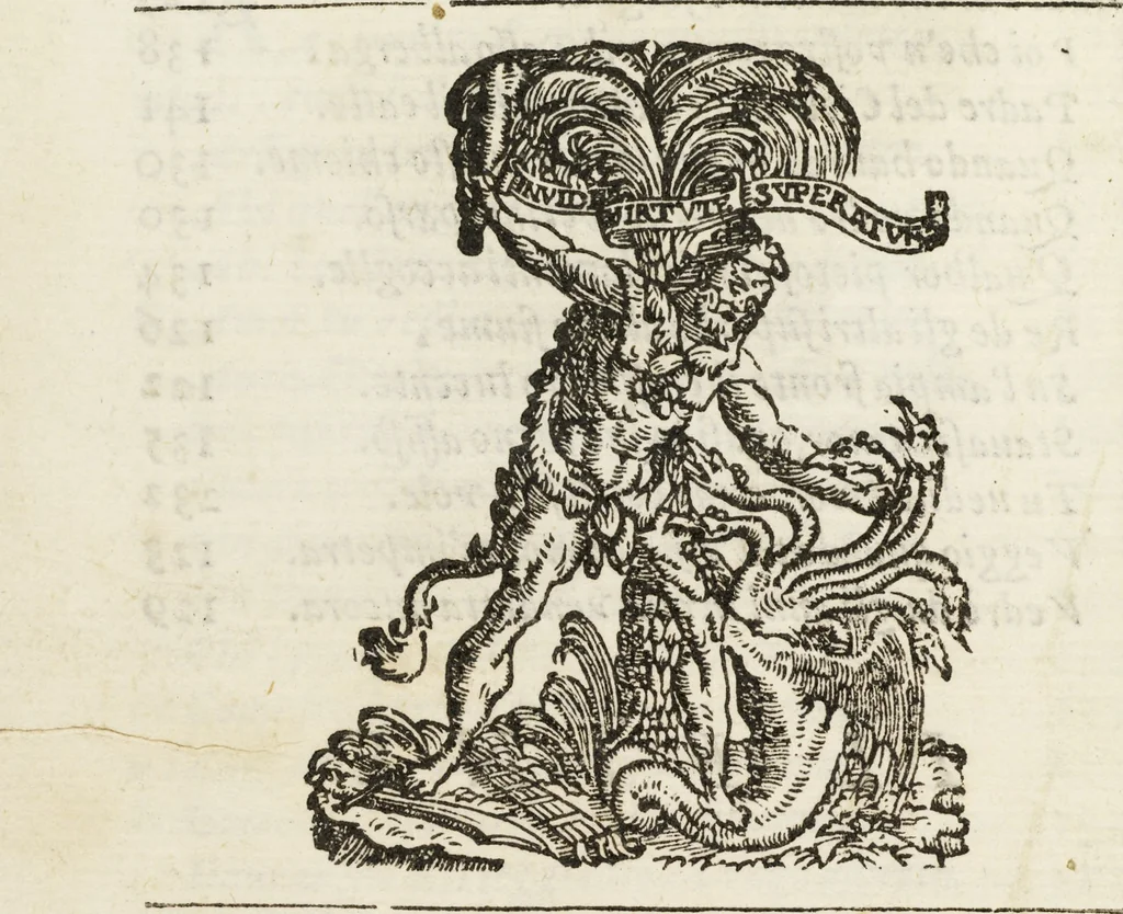 An illustration from Rime degl'illvstrissimi sig. academici Eterei. All'illustriss. & reuerendiss . sig. il signor Cardinale Scipione Gonzaga ... (1588), 1588, leaf 188